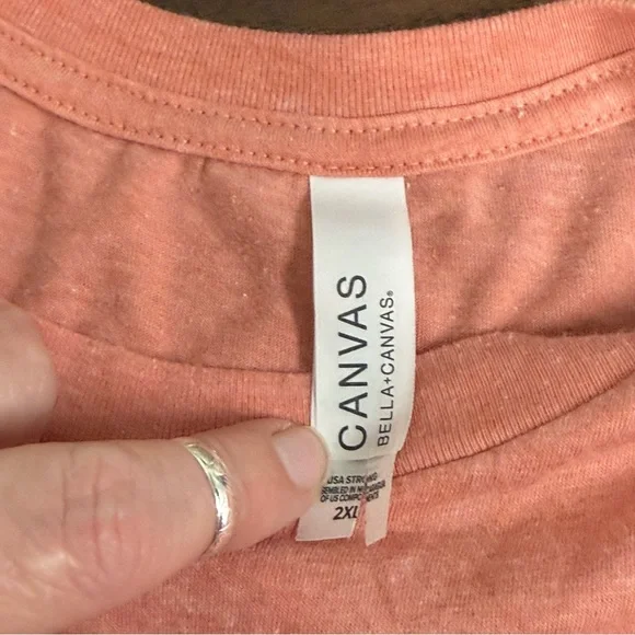 Bella Canvas Pumpkin Stack Tee Coral 2XL Fall Graphic T-Shirt Soft - Picture 5 of 7